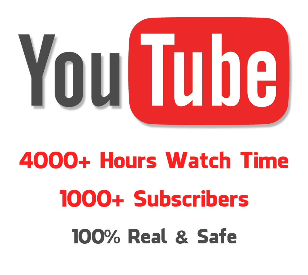 1k subs & 4k watch hours - #1 Provider of Organic Views & Subscribers